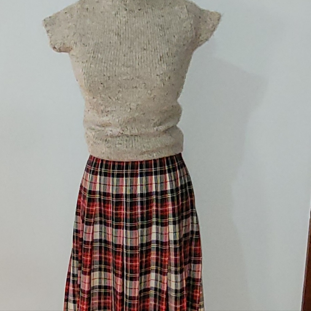 100% Virgin Wool Pleated Pendleton - image 5